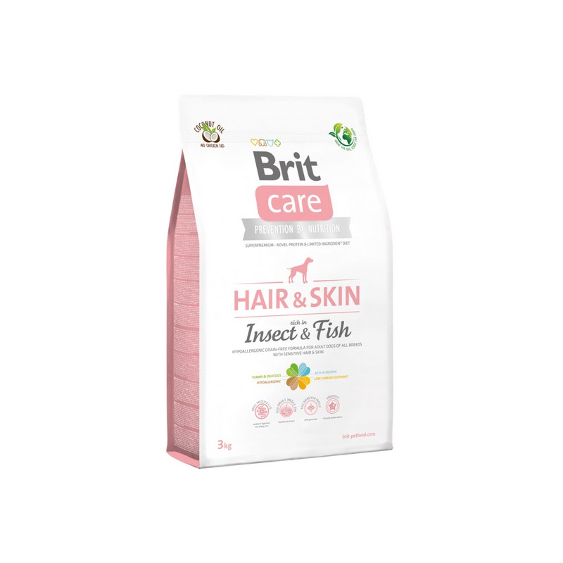 Brit Care Grain Free Adult Hair & Skin - Insects & Fish 3kg