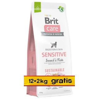 Brit Care Sustainable Sensitive Insect & Fish 14kg (12+2kg gratis)